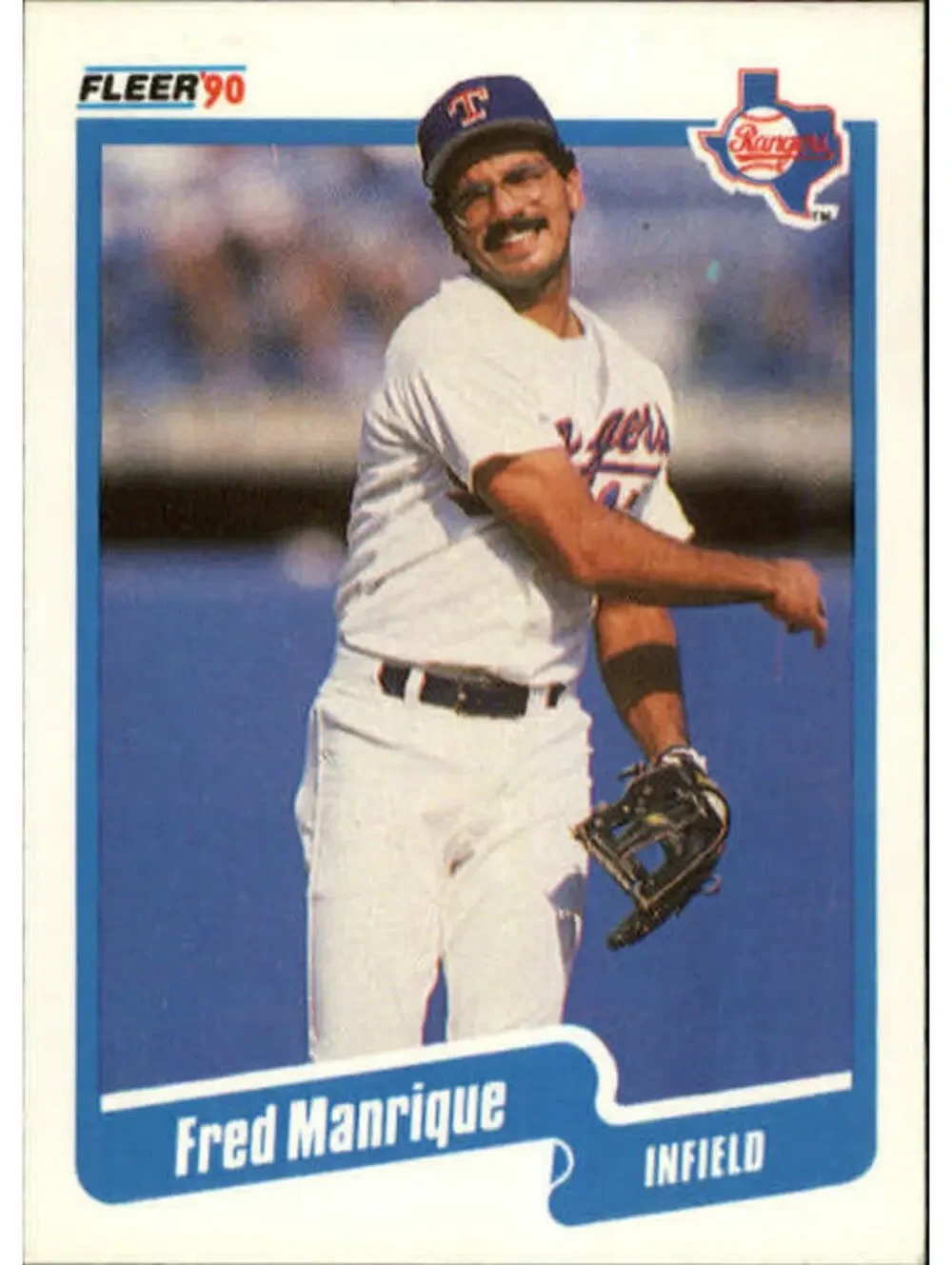 1990 Fred Manrique Fleer Baseball Card #306